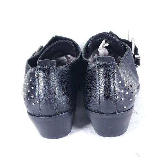 Rebecca Minkoff Women's Astral US9,5M Black Leather Studded Double Strap Bootie - Picture 10 of 15
